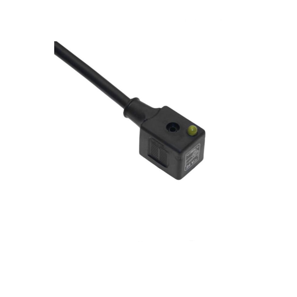 VDG-A20-00 MENCOM SOLENOID VALVE CORDSET FORM B IND 2+G 10M, LED/MOV, 24VAC/DC